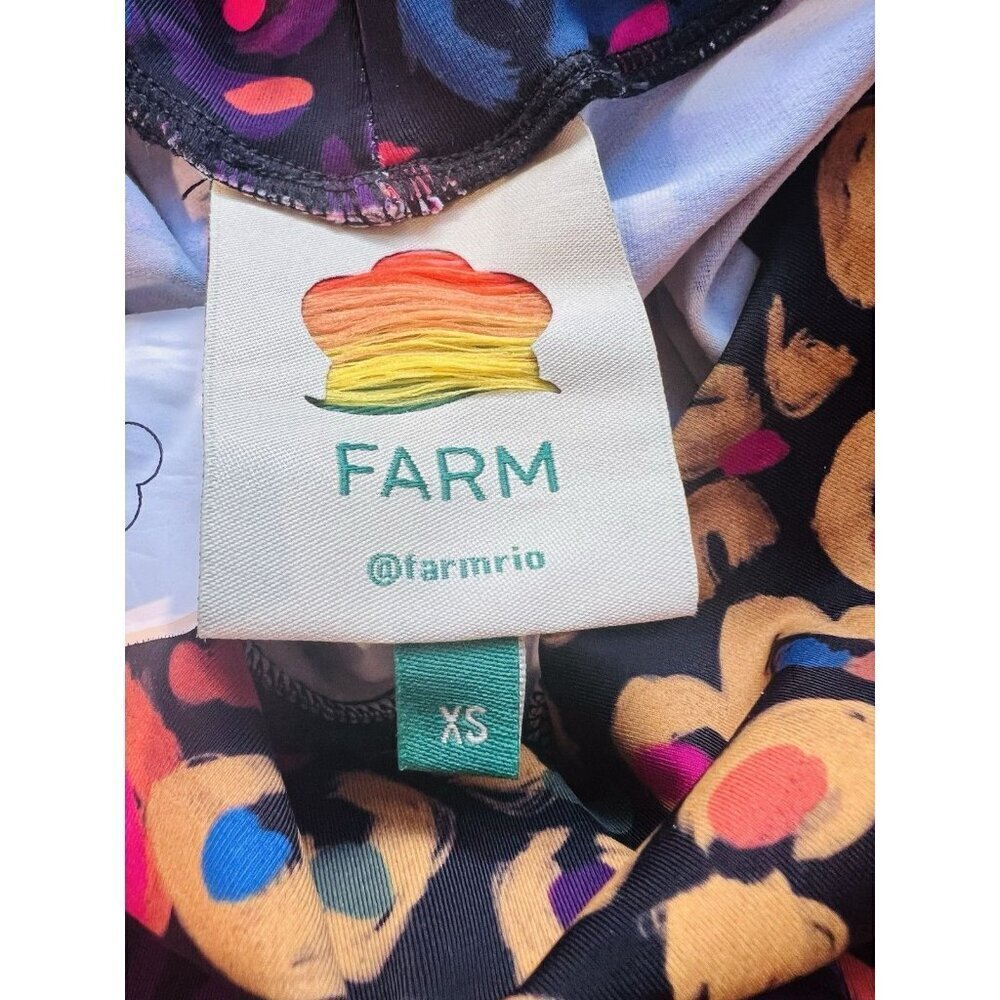Farm RIO Rainbow Leopard Lycra Biker Shorts Size XS Colorful Athletic NWOT - Picture 4 of 6